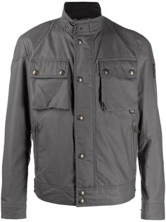 Belstaff байкерская куртка с клетчатой подкладкой