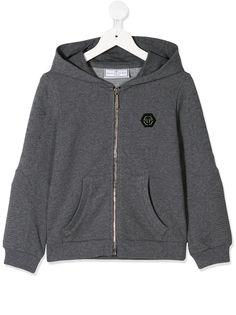 Philipp Plein толстовка на молнии с нашивкой-логотипом