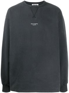 Acne Studios толстовка оверсайз с логотипом