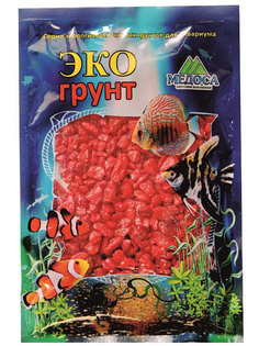 Цветная мраморная крошка Эко грунт 5-10mm 7kg Red 7-1034