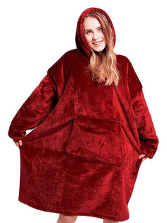 Плед с капюшоном Veila Huggle Ultra Plush Blanket Hoodie 3560 Bordo