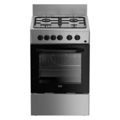 Газовая плита Beko FFSS52010GS, электрическая духовка, серебристый