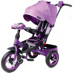 Трехколесный велосипед Moby Kids "Leader 360° Air Car" 12x10, фиолетовый