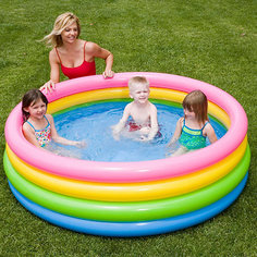 Надувной бассейн Intex "Радуга", 168*46 см