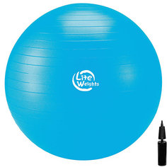 Гимнастический Мяч Lite Weights, с насосом , 75см, голубой
