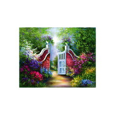 Картина по номерам на холсте Гризайль Royal&Langnickel "Садовые ворота", 28х35 см