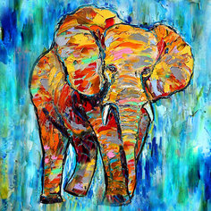 Алмазная картина-раскраска Color KIT "Яркая Африка", 40х40 см