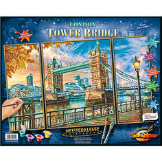Картина по номерам Schipper Триптих: Тауэрский мост, 50х80 см
