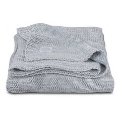 Вязаный плед Jollein "Melange knit" soft grey, 75х100 см