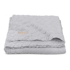 Вязаный плед Jollein "Fancy knit" soft grey, 75x100 см