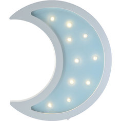 Светильник настенный Ночной лучик «Лунный месяц», голубой
