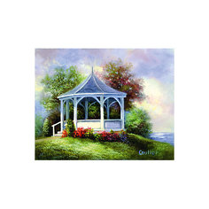 Картина по номерам на холсте Гризайль Royal&Langnickel "Беседка", 28х35 см