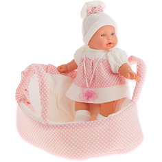 Кукла Juan Antonio Munecas Лана в корзине, плачущая, 27 см