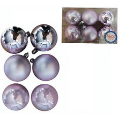 Набор ёлочных шаров "Розовые шары", 6 шт Феникс Презент