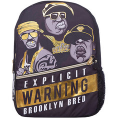 Рюкзак Straight Outta Brooklyn: Rappers, цвет черный/желтый с пеналом Mojo PAX