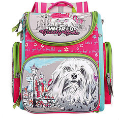 Рюкзак Grizzly с мешком для обуви, фуксия