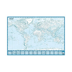 Контурная карта Мира, настенная АГТ Геоцентр
