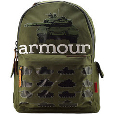 Рюкзак Bruno Visconti "Танчики", тёмно-зелёный