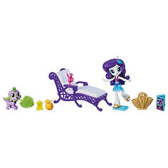 Игровой набор с мини-куклой Equestria Girls "Пижамная вечеринка", Рарити Hasbro