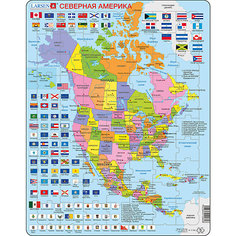 Пазл Larsen "Северная Америка", 70 деталей
