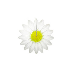 Бумажное украшение Патибум "Цветок" 36 см, белый