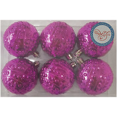 Украшение Fenix-present "Фиолетово-розовые бусинки", 6 шт Феникс Презент