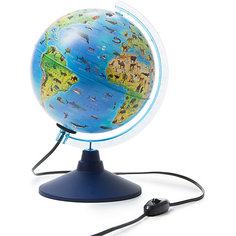 Глобус Зоогеографический (Детский) с подсветкой 210мм Globen