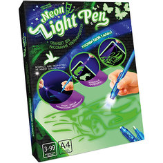 Набор для творчества Danko Toys Планшет для рисования ультрафиолетом Neon light pen, набор № 2