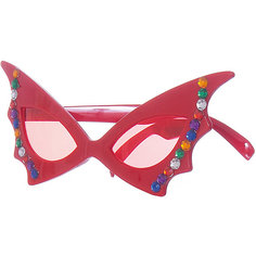 Карнавальные очки Феникс-Презент, розовые со стразами