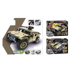 Конструктор 2 в 1 Наша Игрушка, радиоуправляемый Военный внедорожник, 502 детали