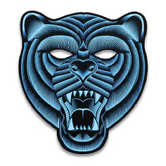 Cветовая маска GeekMask "Grizzli", со звуком