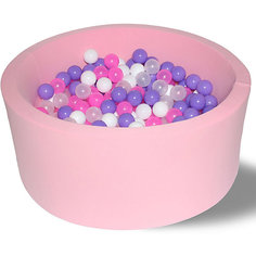 Сухой бассейн Hotenok "Фиолетовые пузыри" 40 см, 200 шариков