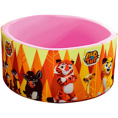 Сухой бассейн Hotenok "Лео и Тиг", розовый с оранжевыми деревьями, 40 см