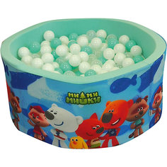 Сухой бассейн Hotenok "МиМиМишки", мятный, 40 см, 200 шариков