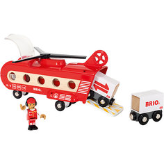 Игровой набор Brio "Грузовой вертолёт с вагонами"