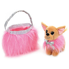 Мягкая игрушка Мой питомец Собака чихуахуа в розовой сумочке