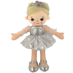 Мягкая кукла ABtoys Балерина в серебристом платье, 30 см