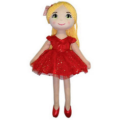 Мягкая кукла ABtoys Балерина в красной пачке, 40 см