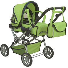 Коляска для кукол Buggy Boom Infinia трансформер, салатовая с серым