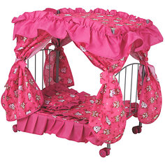 Кроватка для кукол Buggy Boom Loona, ярко-розовая