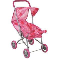 Коляска для кукол Buggy Boom Mixy, розовые узоры