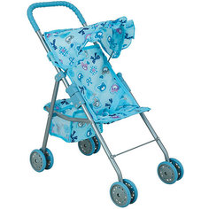 Коляска для кукол с козырьком Buggy Boom, ярко-голубая