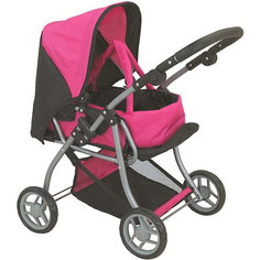Коляска для кукол Buggy Boom Infinia, фуксия с чёрным