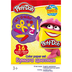 Цветная бумага 16 цветов, Play-Doh Академия Групп
