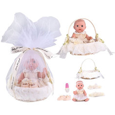 Кукла-пупс Junfa Toys в корзинке, с акссесуарами