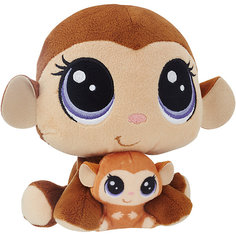 Мягкая игрушка Littlest Pet Shop "Плюшевые парочки" Mona Junglevine и Merry Junglevine , 16 см Hasbro