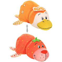Мягкая игрушка-вывернушка 1toy "Ням-Ням" Морской котик с ароматом клубники-Пингвинчик с ароматом апельсиновой