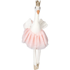 Мягкая игрушка Angel Collection "Лебедь тильда", 30 см, бело-розовая