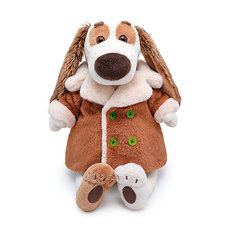 Мягкая игрушка Budi Basa Собака Бартоломей в меховом пальто, 33 см
