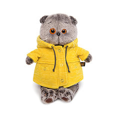 Мягкая игрушка Budi Basa Кот Басик в желтой куртке "B&Co", 19 см